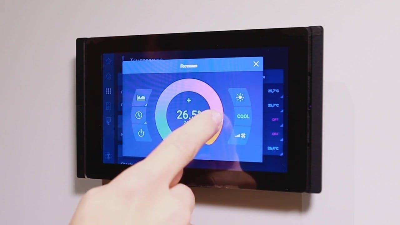 Настенный экран климат-контроля DOMENTA с регулятором температуры